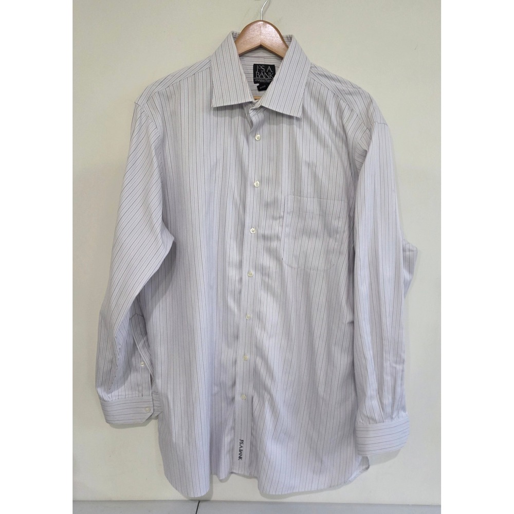 Jos. A. Bank Signature Collection Mens 16.5 Sz 34 Tailored Fit Pinstripe Shirt